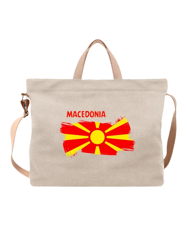 Сумка флаг Македонии Macedonia — Белая, фото 1
