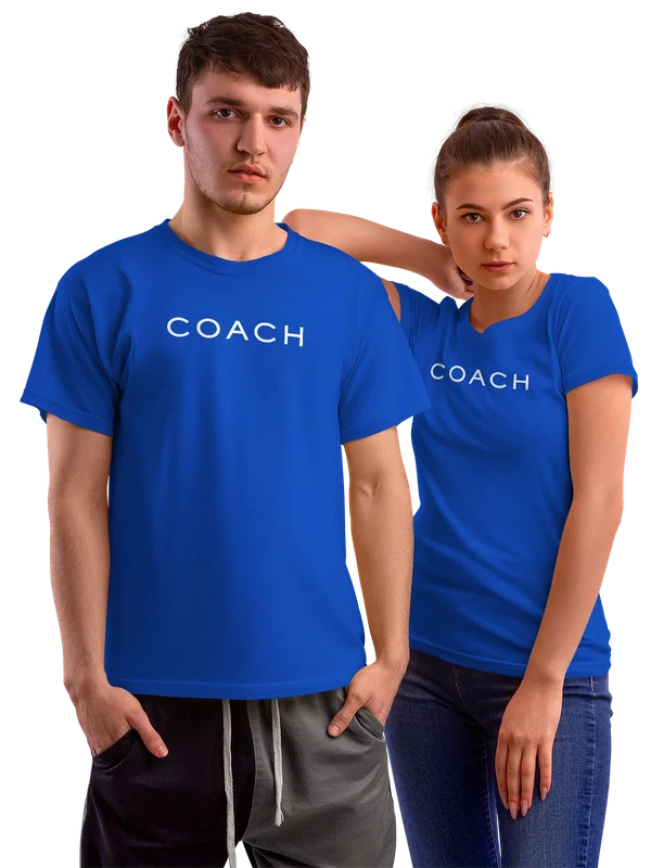 Футболка Coach — Синяя, фото 1