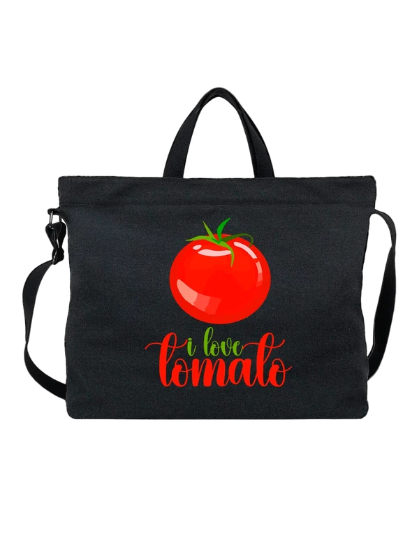 Сумка помидор I love tomato — Чёрная, фото 1