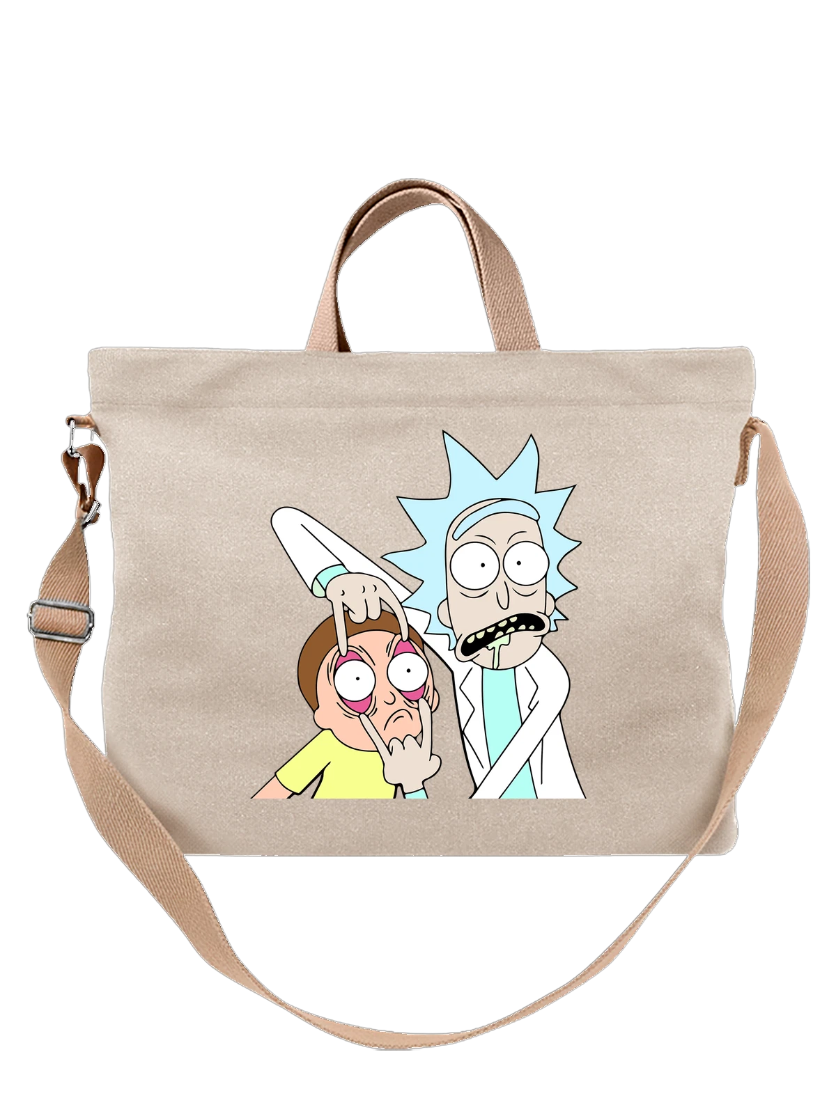 Сумка Rick and Morty белая с принтом — поп культура — Белая, фото 1