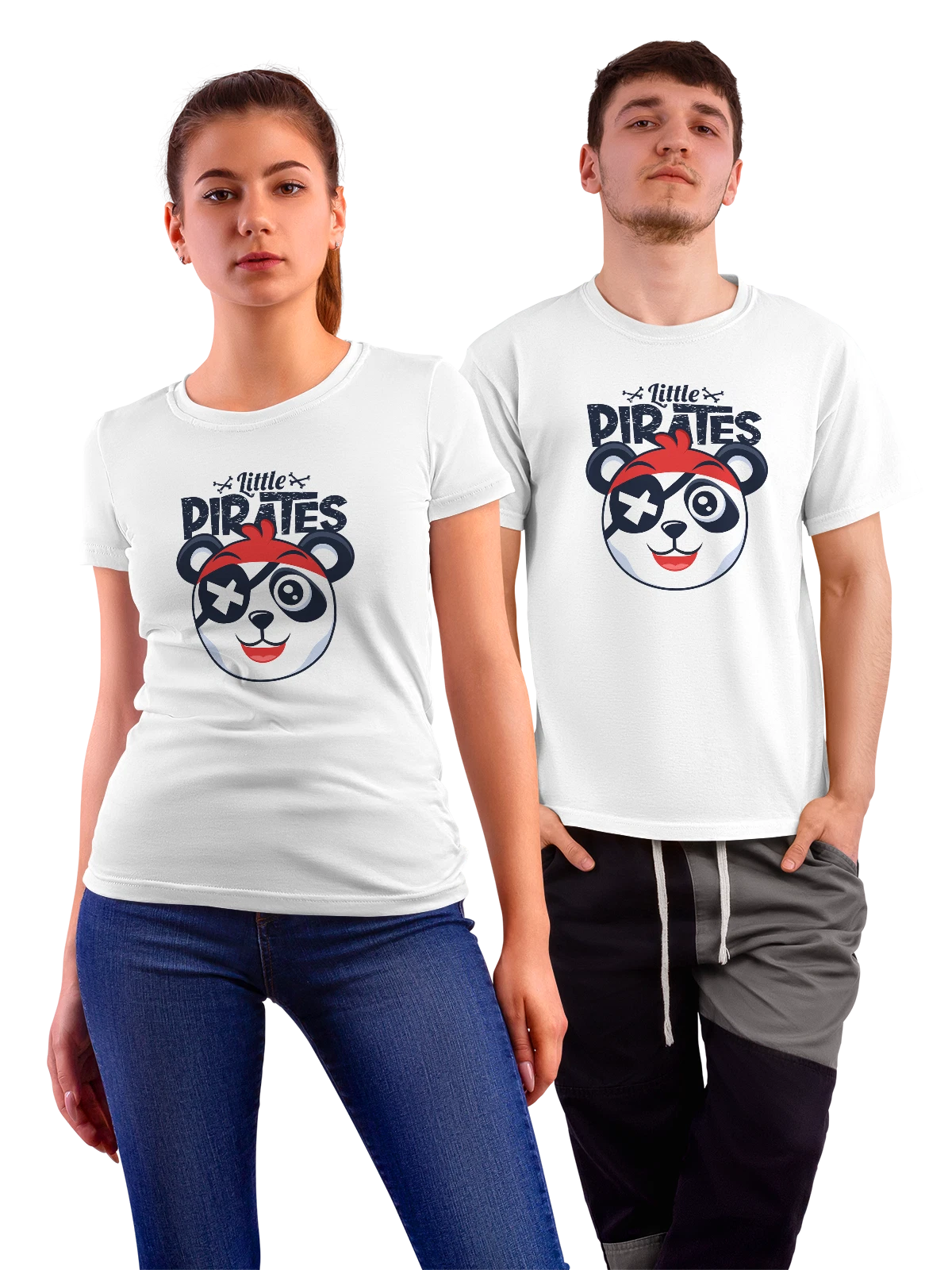 Футболка Панда пират little pirates белая с принтом — персонаж — Белая, фото 1