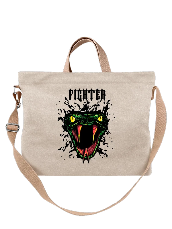 Сумка со змеёй fighter боец — Белая, фото 1