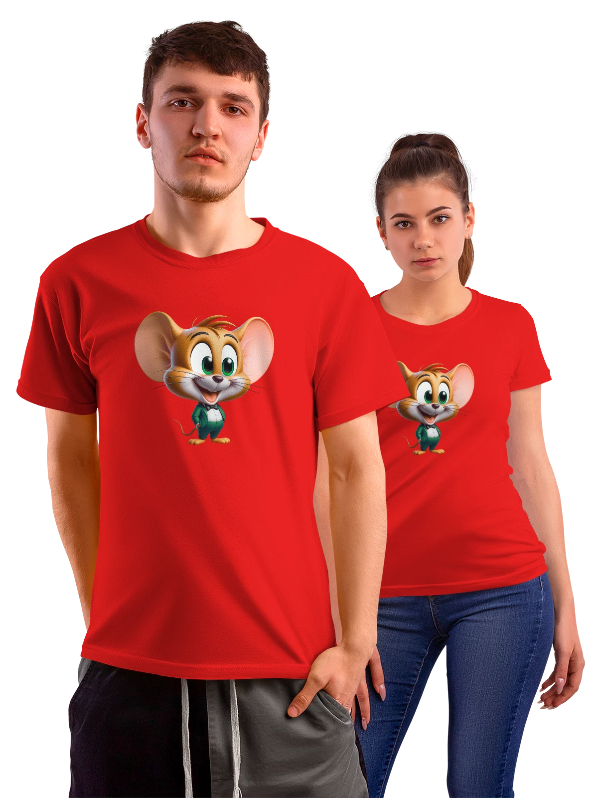 Футболка Tom and Jerry красная с принтом — streetwear футболка — Красная, фото 1