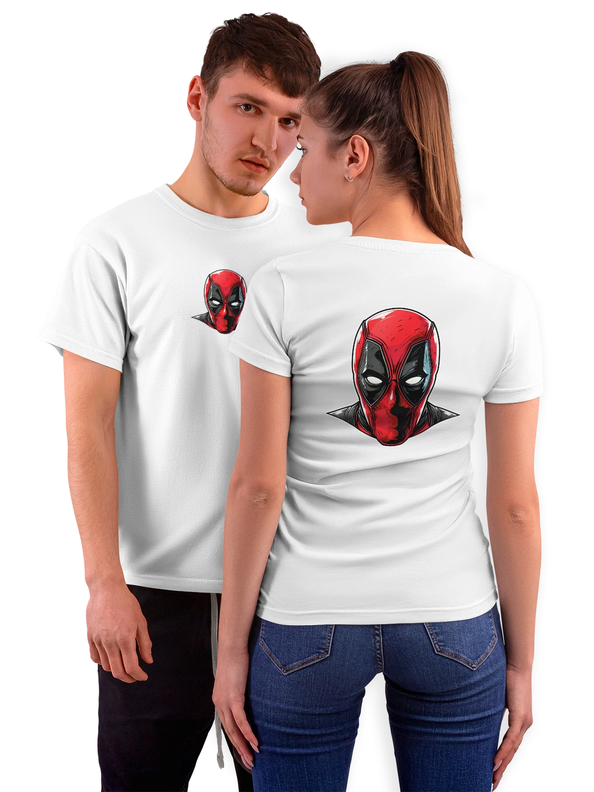 Футболка Дэдпул Deadpool белая с принтом на спине — герой фильма — Белая, фото 1