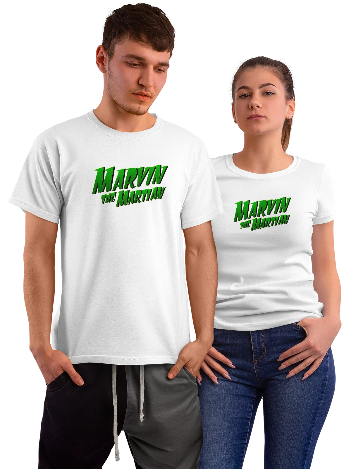 Футболка Безумные мелодии Marvin the Martian белая с принтом — футболка подростку — Белая, фото 1