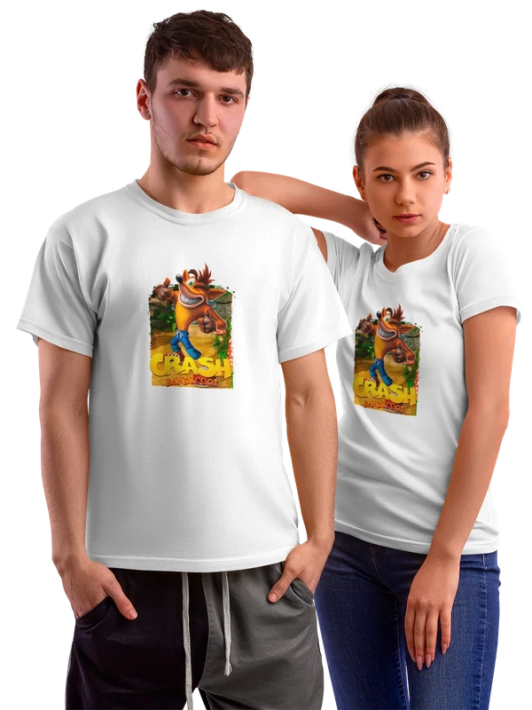 Футболка Crash bandicoot — Белая, фото 1
