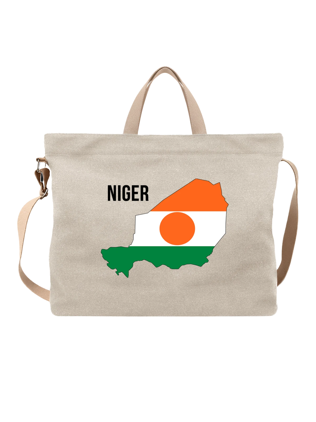 Сумка с флагом Нигера Niger белая с принтом — национальная символика — Белая, фото 1