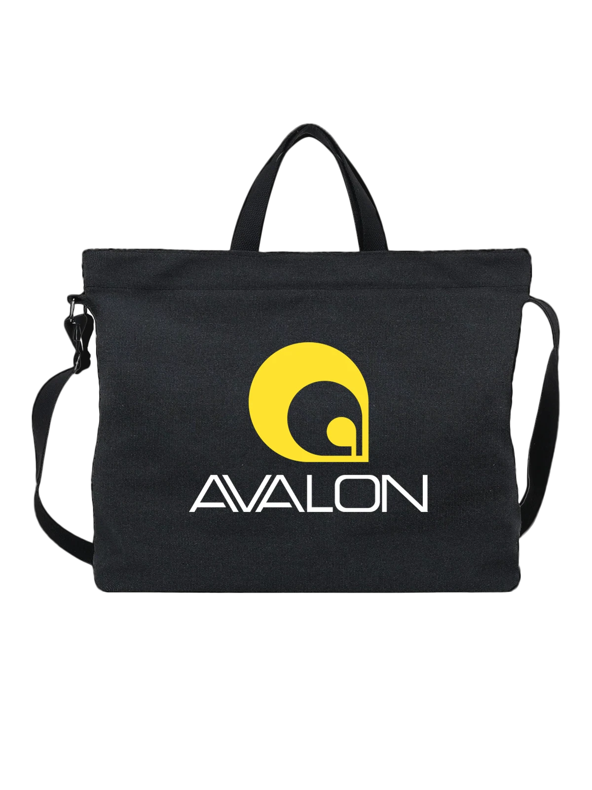 Сумка Avalon чёрная с принтом — современная айдентика — Чёрная, фото 1