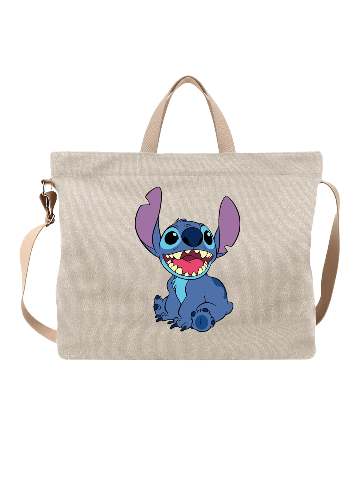Сумка Стич Stitch белая с принтом — Disney мультфильм — Белая, фото 1