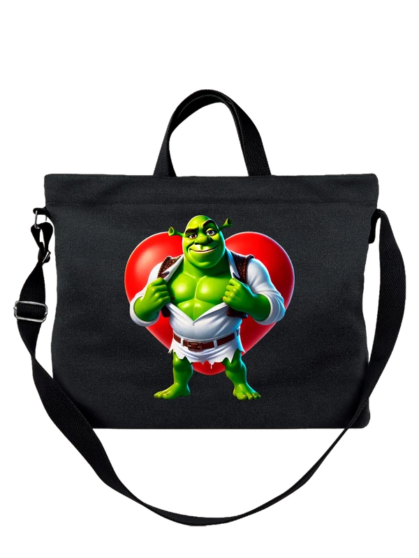 Сумка со Шреком Shrek сердечко — Чёрная, фото 1