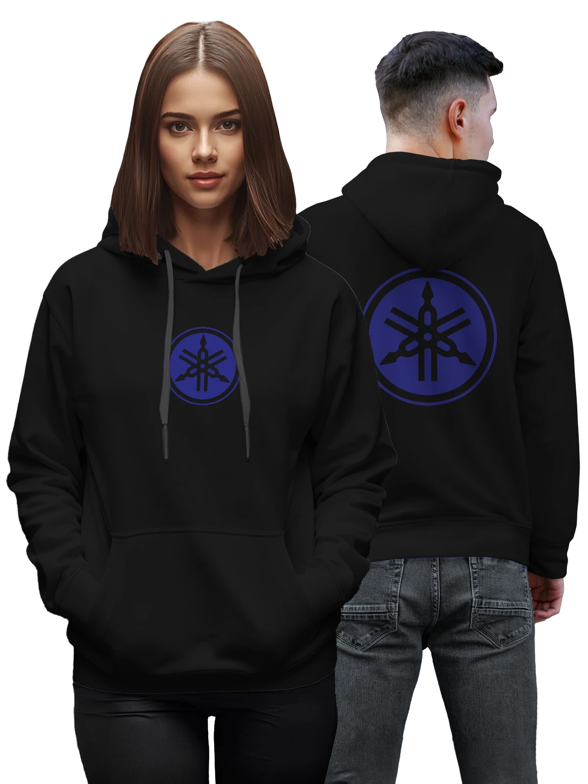 Худи Yamaha чёрное с принтом — музыкальные инструменты — Чёрная, фото 1