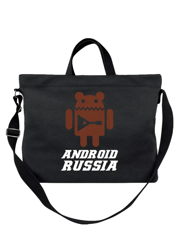 Сумка медведь Android Russia — Чёрная, фото 1