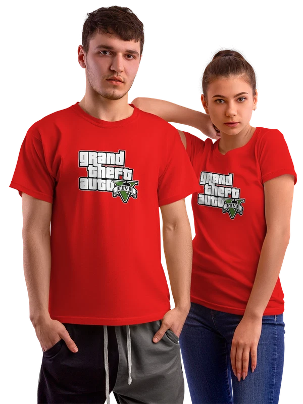 Футболка ГТА 5 Grand Theft Auto — Красная, фото 1