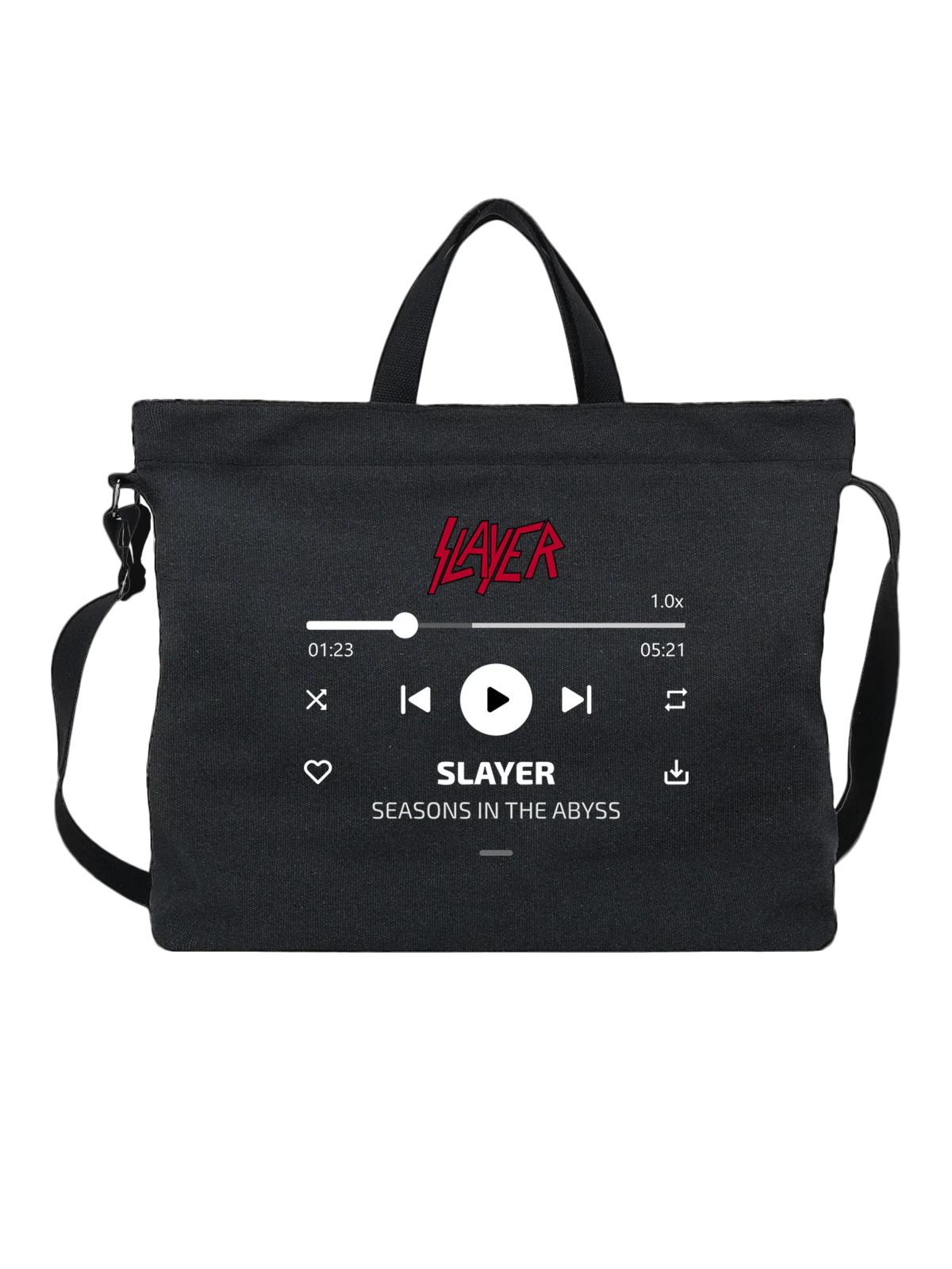 Сумка Slayer Seasons in the abyss чёрная с принтом — футболка подростку — Чёрная, фото 1