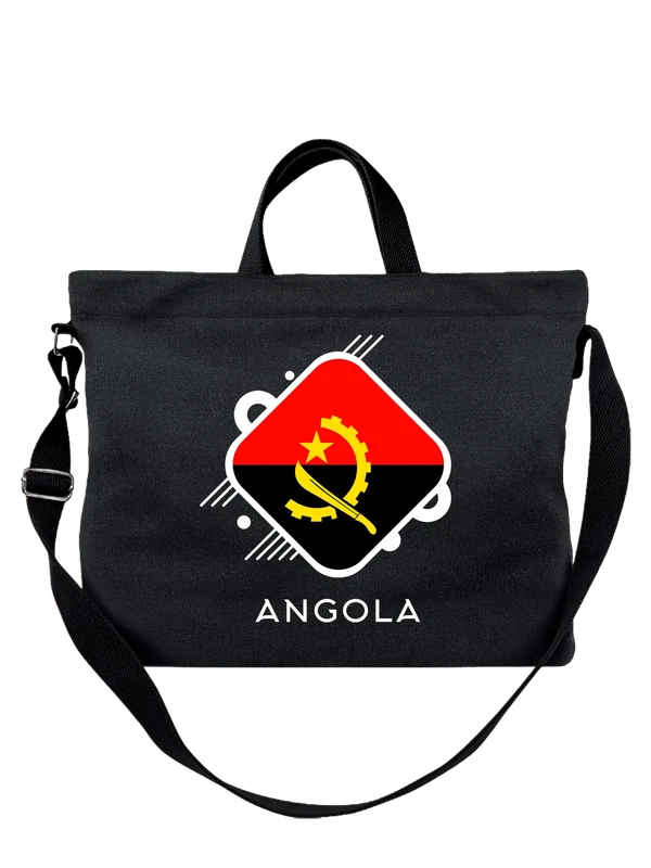 Сумка флаг Анголы Angola — Чёрная, фото 1