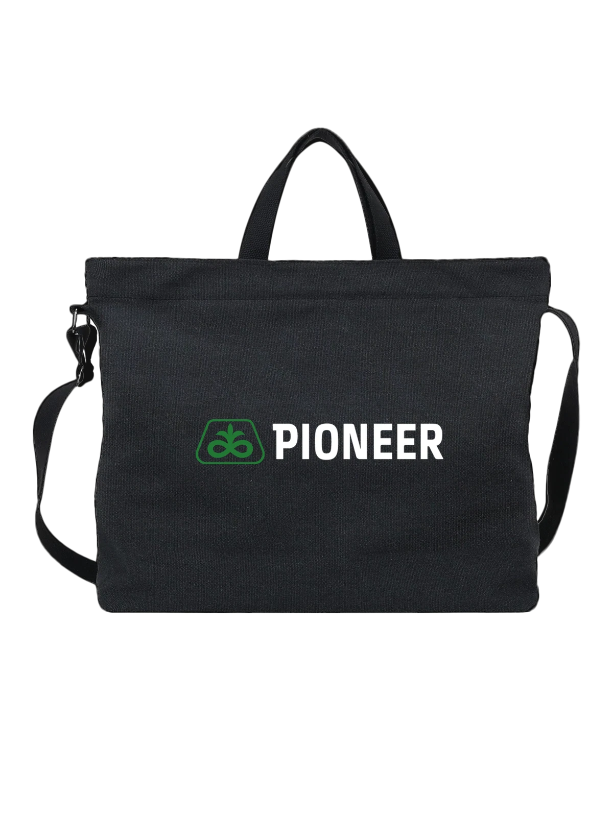 Сумка Pioneer чёрная с принтом — кукуруза и подсолнечник — Чёрная, фото 1