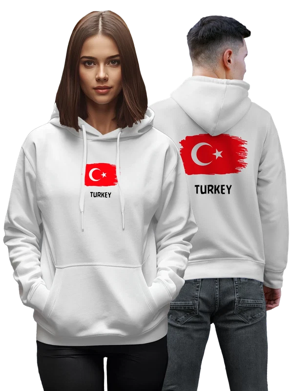 Худи с флагом Турция Turkey — Белая, фото 1