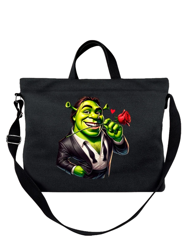 Сумка Шрек Shrek с розой — Чёрная, фото 1