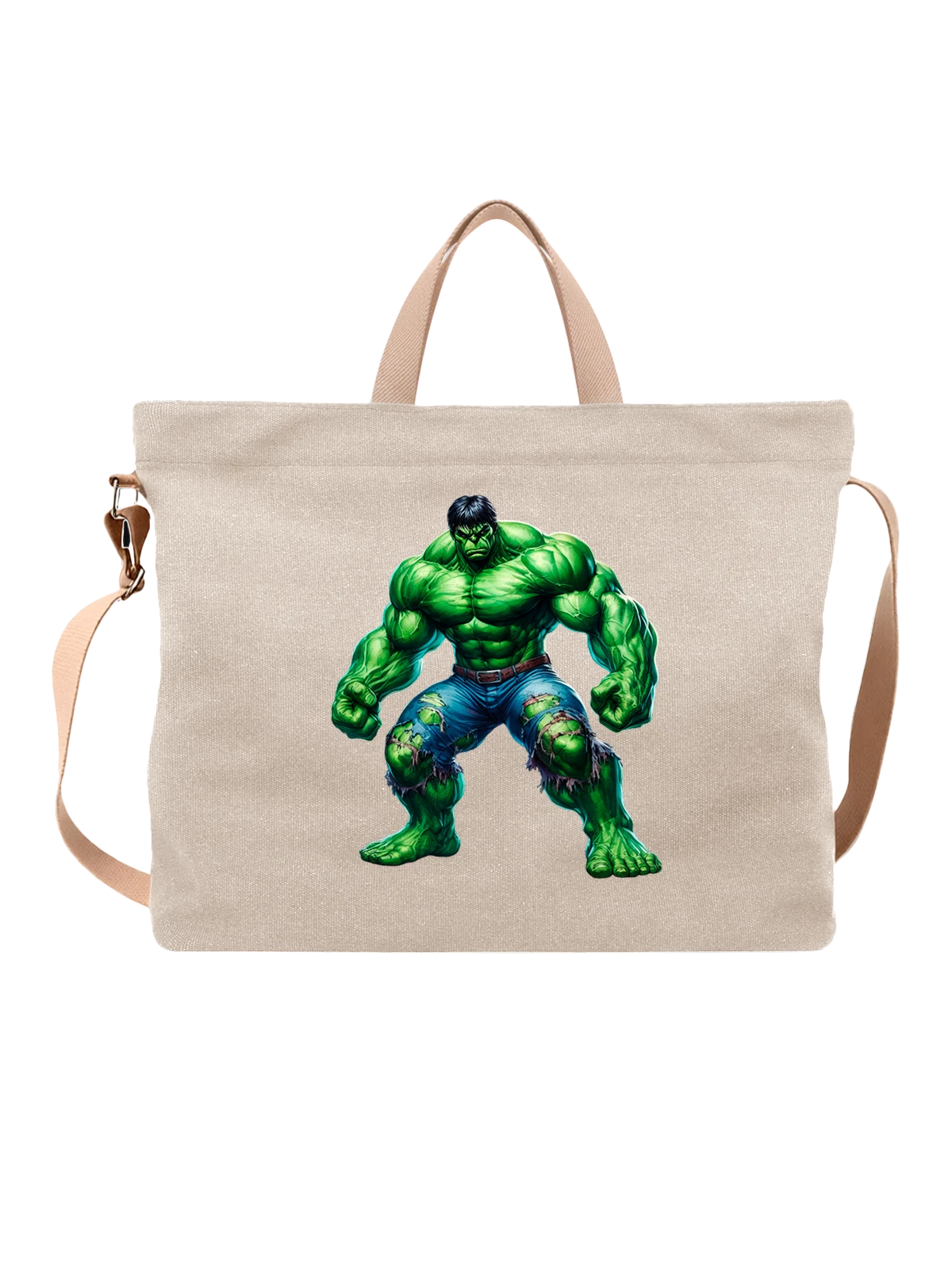 Сумка Халк Hulk белая с принтом — подарок любителю комиксов — Белая, фото 1