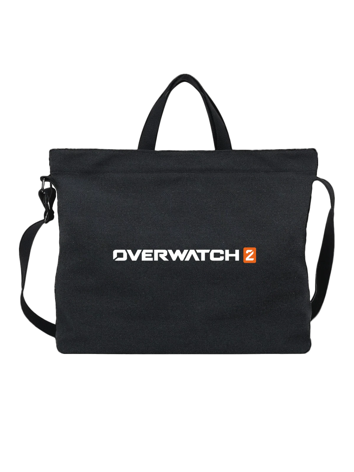 Сумка Overwatch чёрная с принтом — цифровой стиль — Чёрная, фото 1