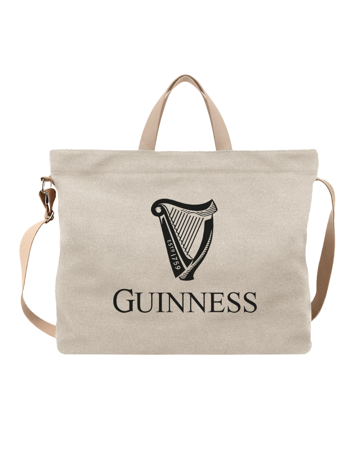 Сумка Guinness белая с принтом — барная тематика — Белая, фото 1