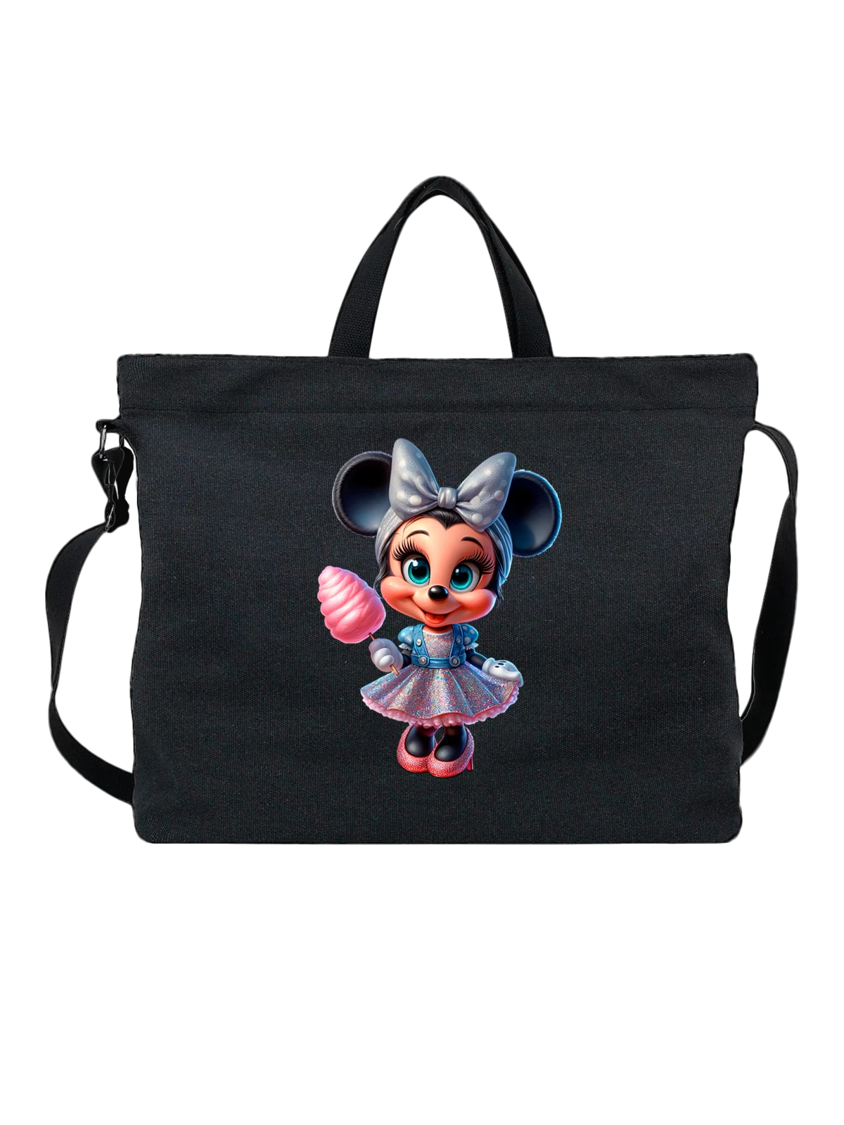 Сумка с Минни Маус Minnie Mouse чёрная с принтом — коллекционный образ — Чёрная, фото 1
