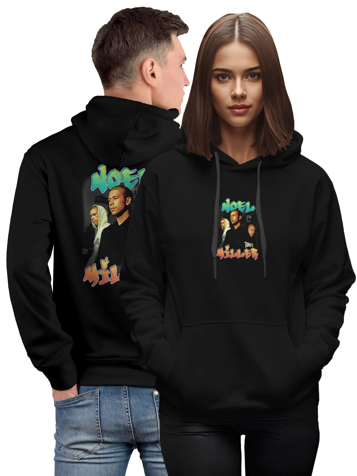 Худи Рэпер Noreaga из Mobb Deep чёрное с принтом — обложка альбома — Чёрная, фото 1