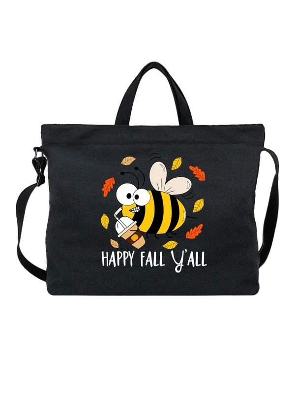 Сумка пчела happy fall — Чёрная, фото 1