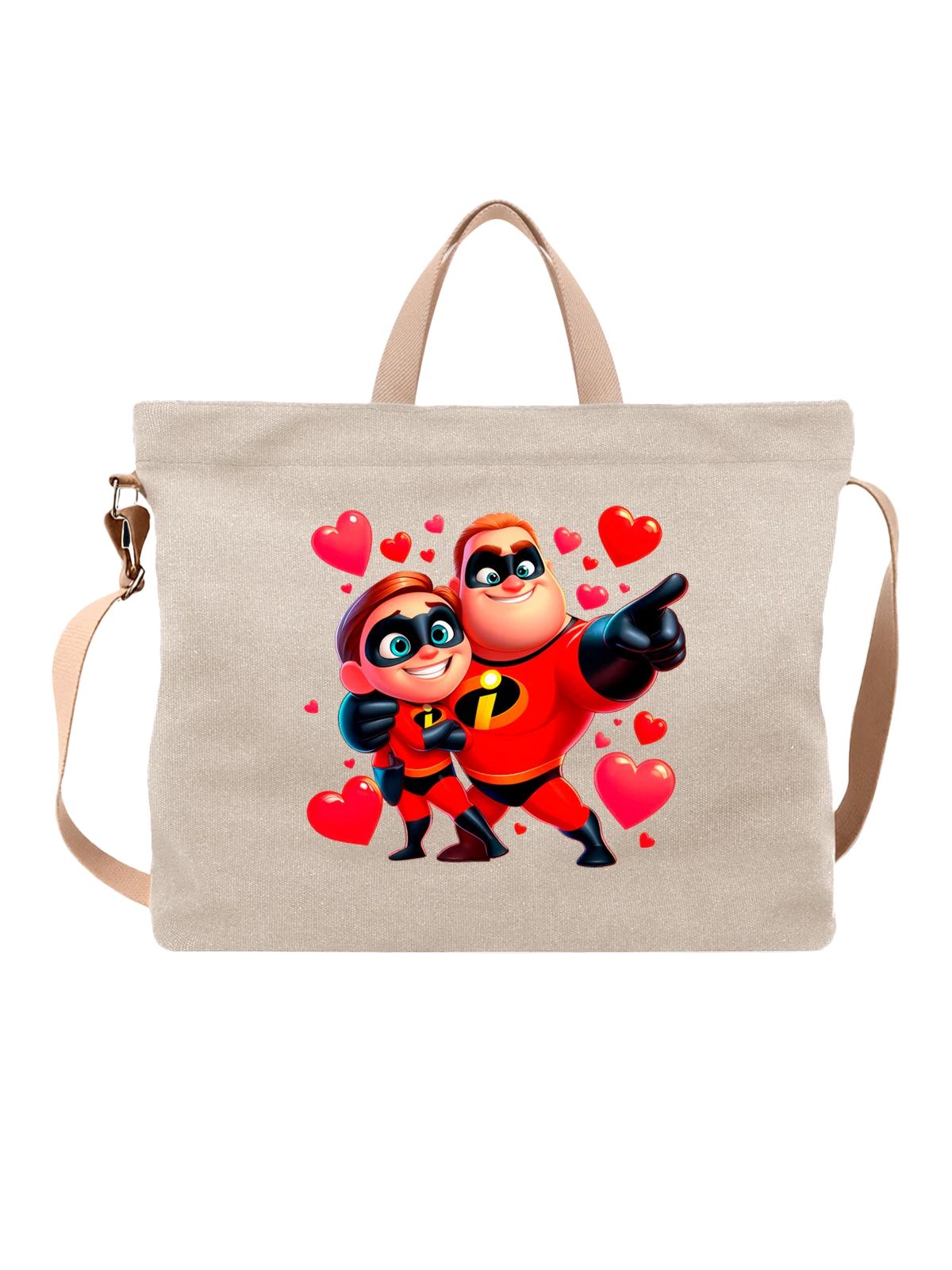 Сумка Дэшиел Парр Джек Суперсемейка Incredibles белая с принтом — подарок любимой — Белая, фото 1