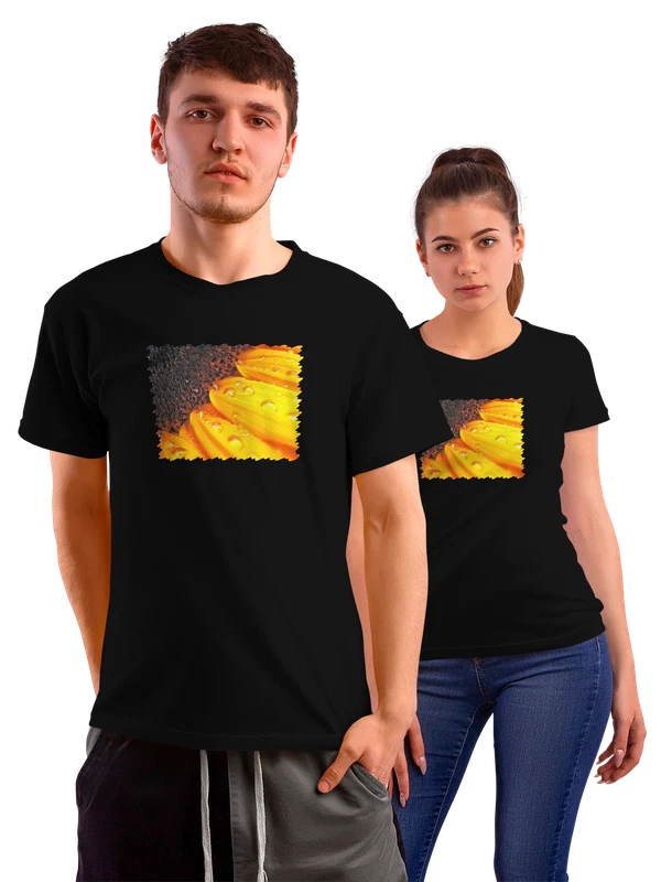 Футболка Макро Sunflower — Чёрная, фото 1