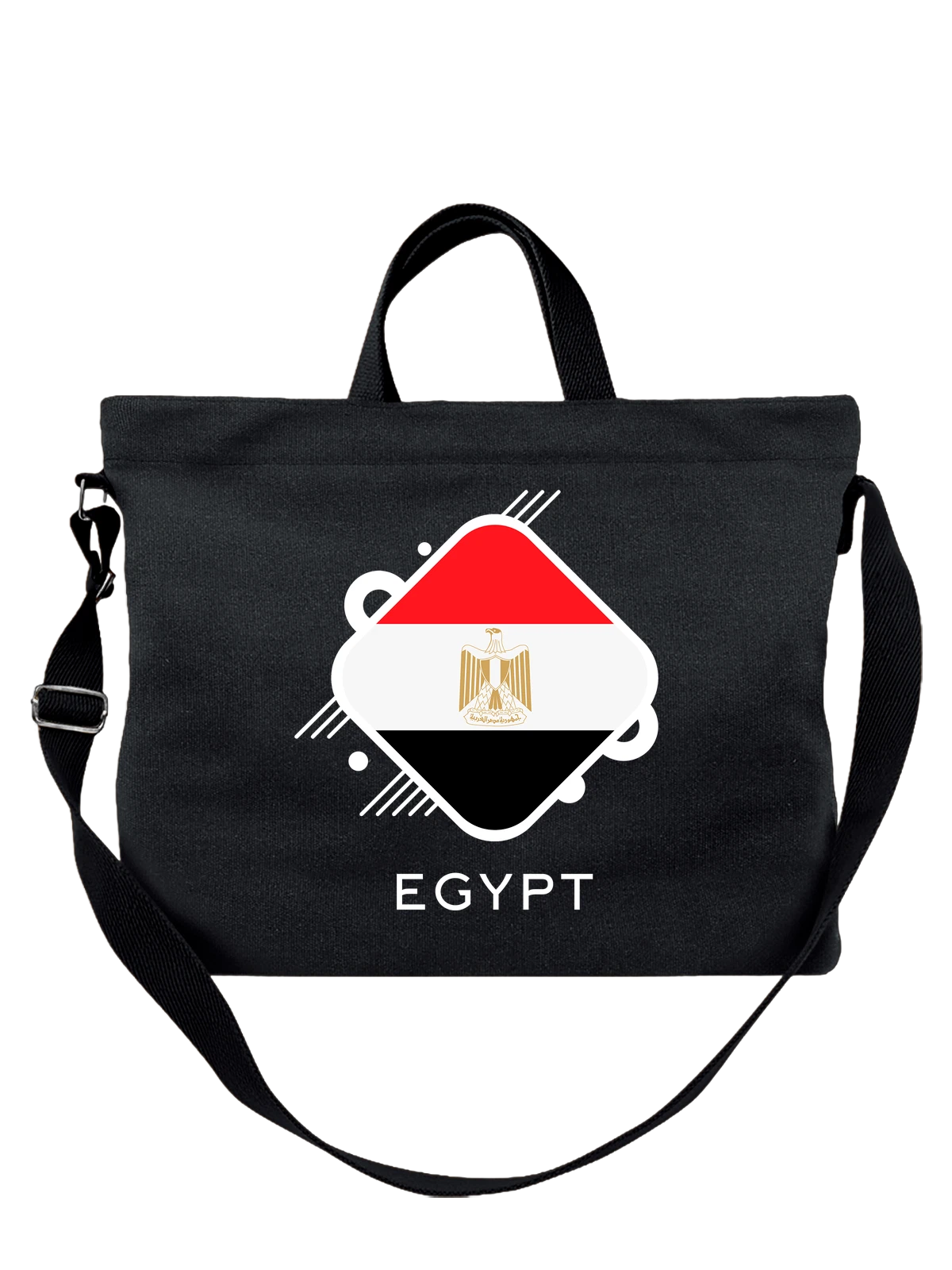 Сумка Флаг Египта Egypt чёрная с принтом — национальная символика — Чёрная, фото 1