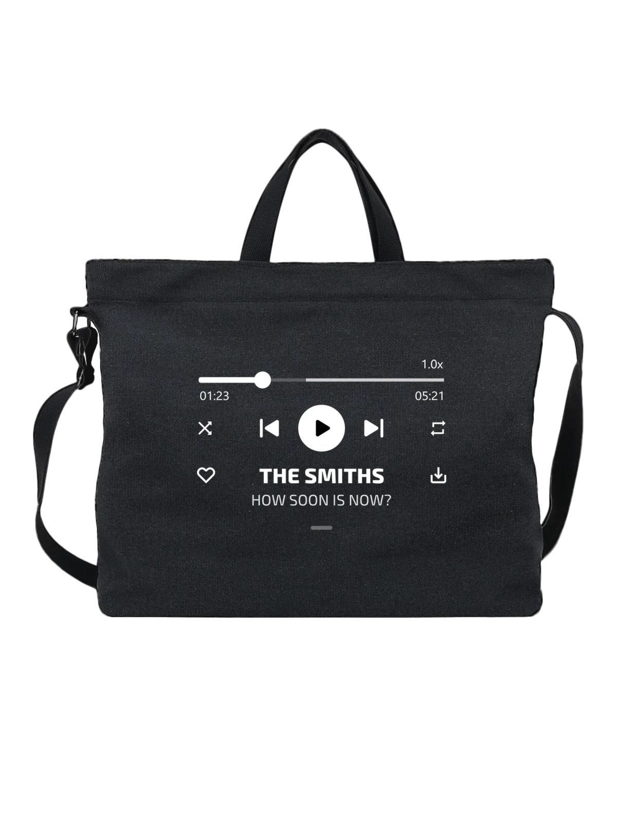 Сумка The Smiths How Soon Is Now чёрная с принтом — футболка подростку — Чёрная, фото 1