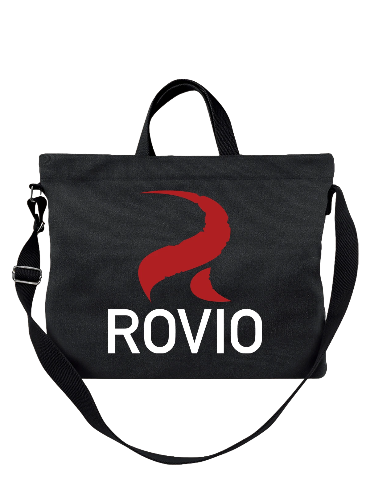 Сумка Rovio чёрная с принтом — современная айдентика — Чёрная, фото 1