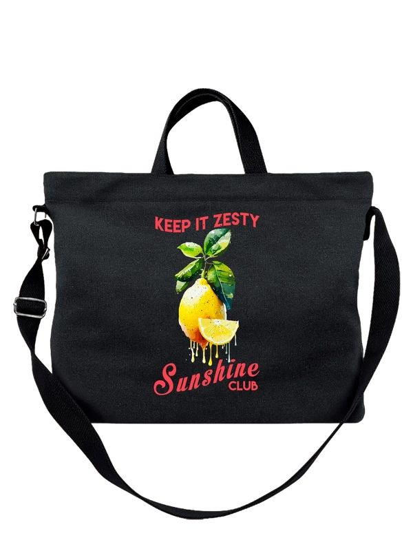 Сумка лимон keep it zesty — Чёрная, фото 1