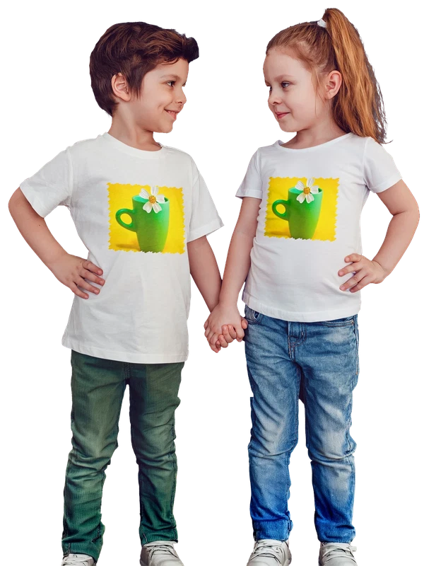Футболка Макро Flower Cup — Белая, фото 1