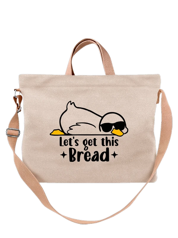 Сумка утка lets get this bread — Белая, фото 1