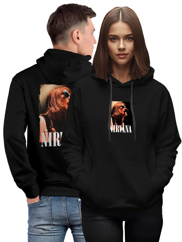 Худи Nirvana Нирвана Курт Кобейн — Чёрная, фото 1