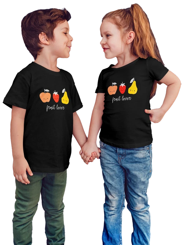 Футболка с фруктами fruit lover — Чёрная, фото 1