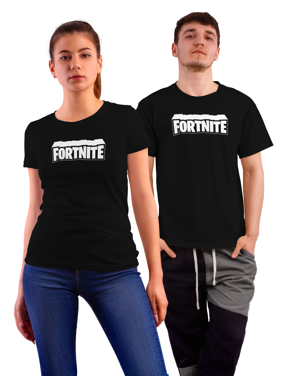 Футболка Fortnite чёрная с принтом — игровой вордмарк — Чёрная, фото 1