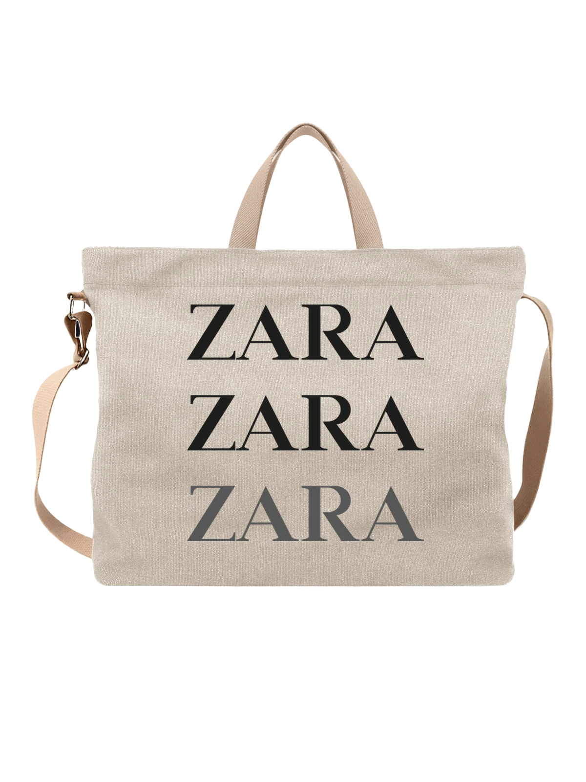 Сумка Zara белая с принтом — быстрая мода — Белая, фото 1