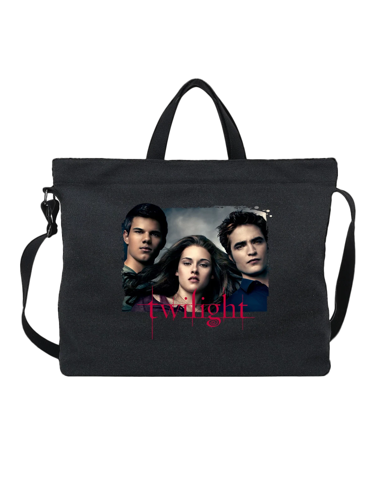 Сумка Сумерки Twilight чёрная с принтом — футболка подростку — Чёрная, фото 1