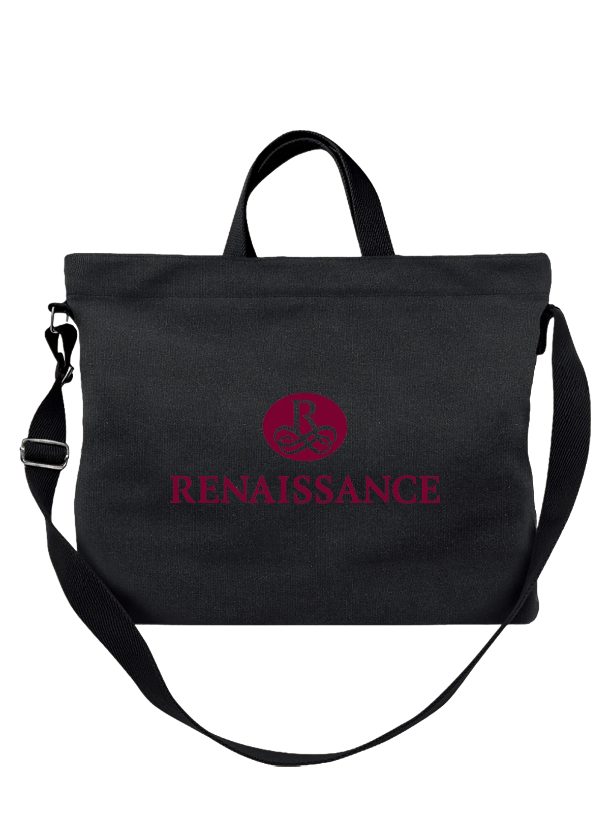 Сумка Renaissance чёрная с принтом — современная айдентика — Чёрная, фото 1