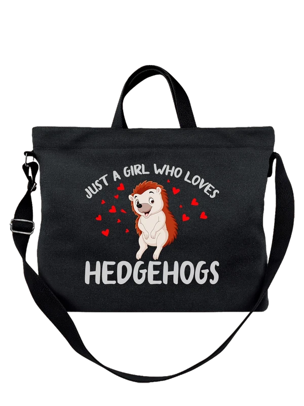 Сумка с ежиком loves hedgehogs — Чёрная, фото 1