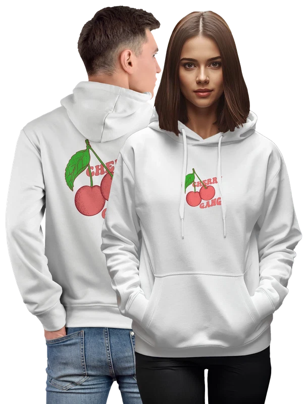 Худи вишня cherry gang — Белая, фото 1