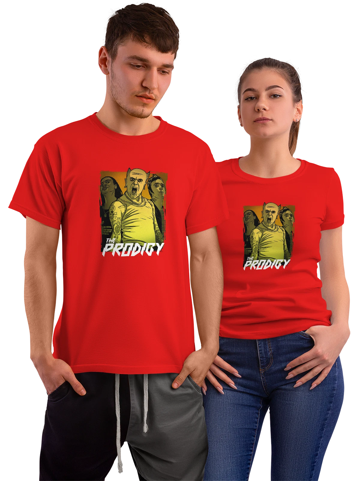 Футболка Prodigy красная с принтом — футболка подростку — Красная, фото 1