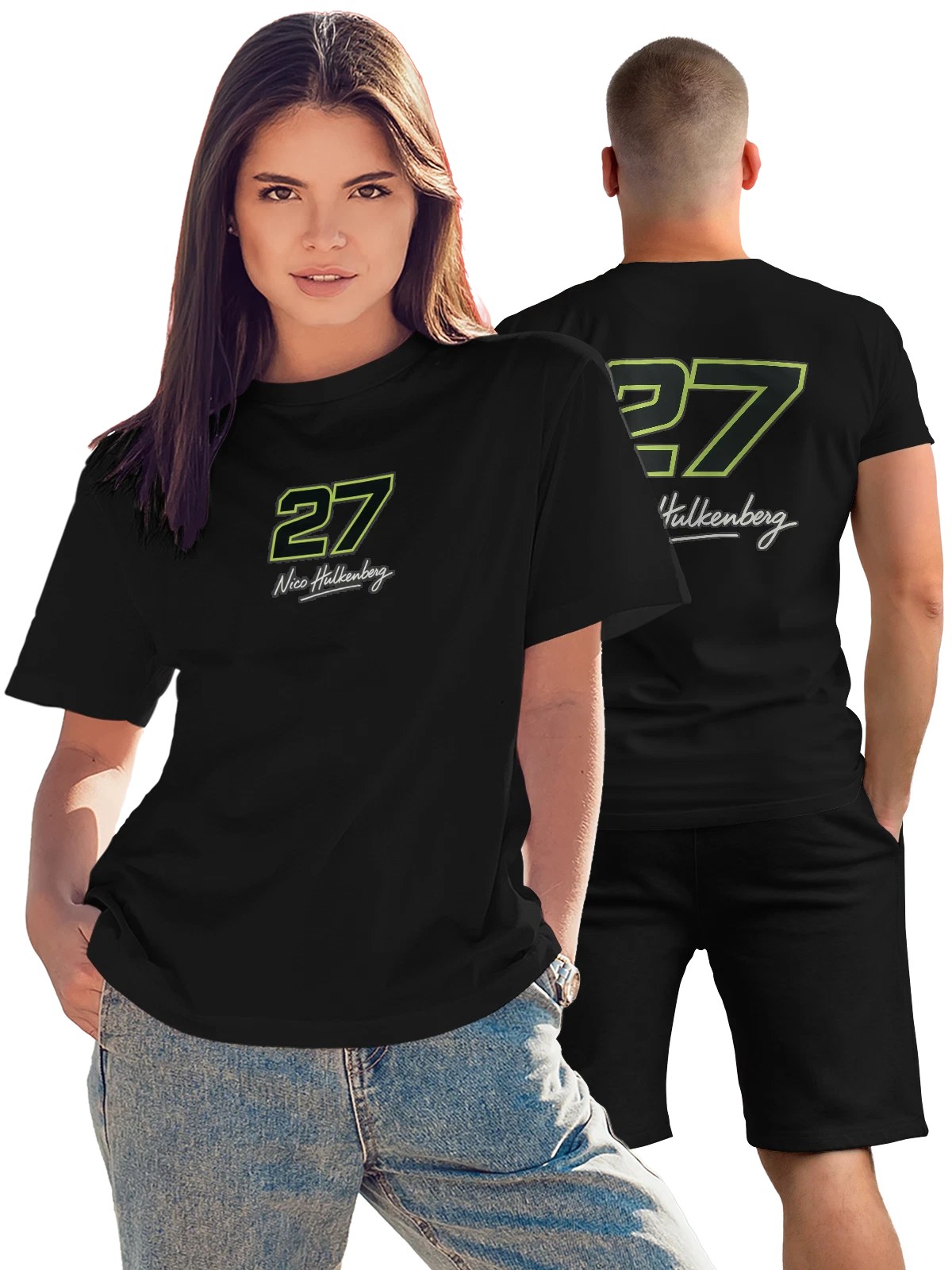 Футболка Nico Hülkenberg 27 Formula 1 Sauber чёрная с принтом на спине — Formula 1 — Чёрная, фото 1