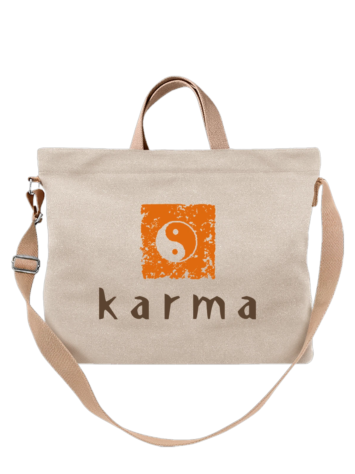 Сумка Karma белая с принтом — причина и следствие — Белая, фото 1