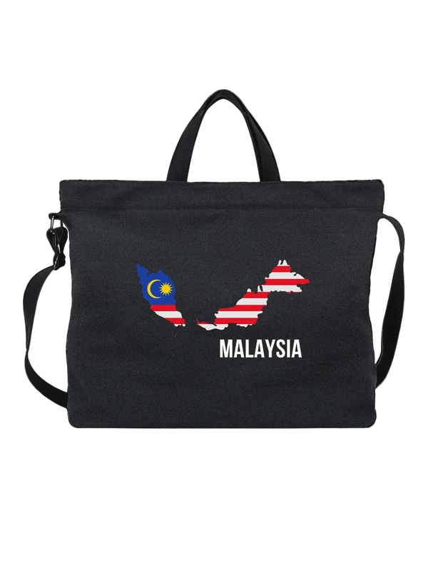 Сумка с флагом Малайзии Malaysia — Чёрная, фото 1