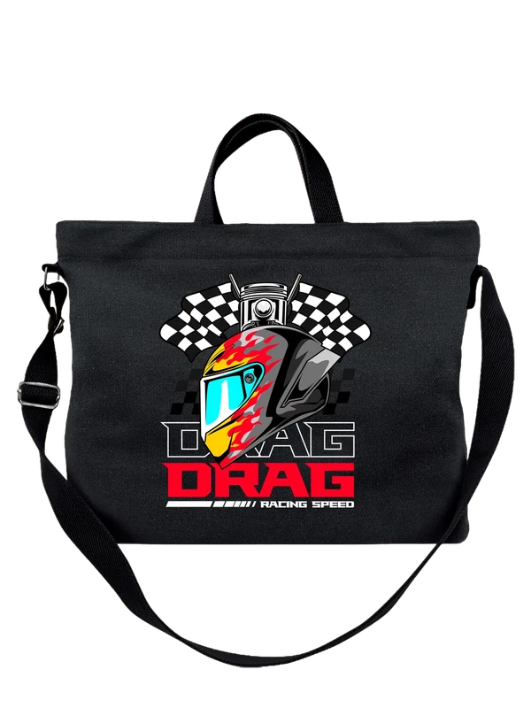 Сумка шлем drag racing speed — Чёрная, фото 1