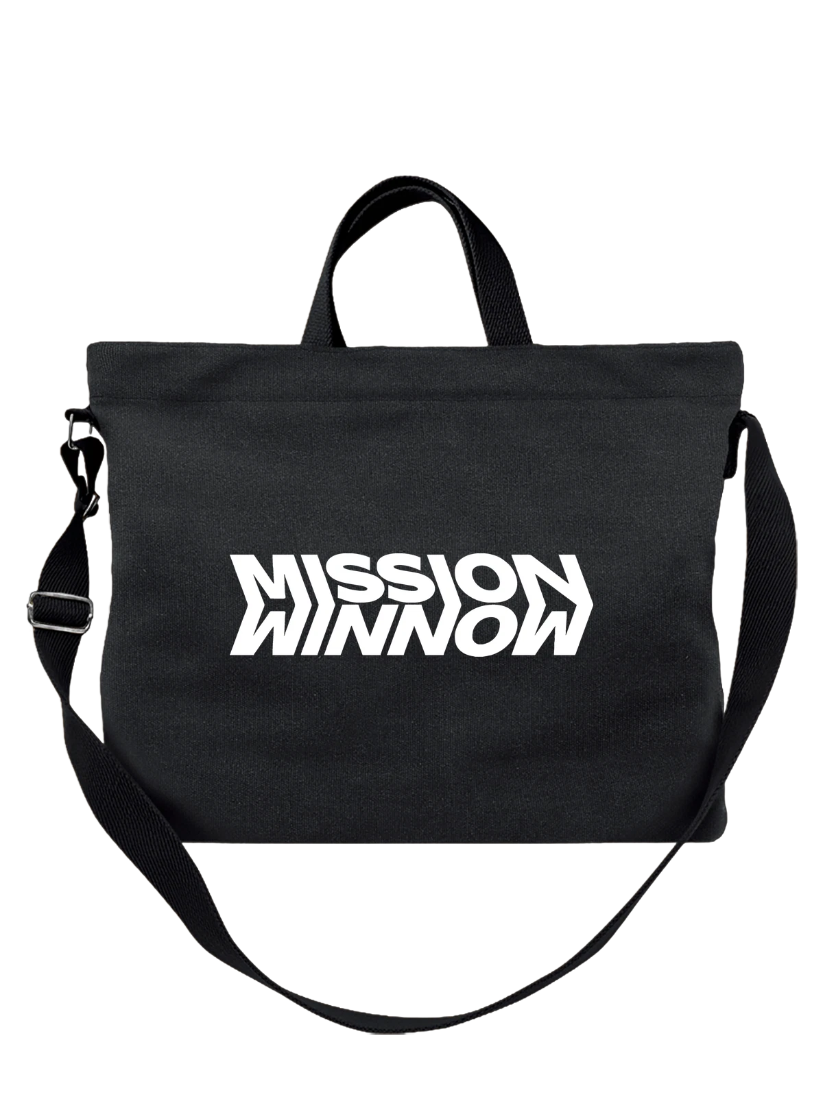Сумка Mission Winnow чёрная с принтом — динамичный вордмарк — Чёрная, фото 1
